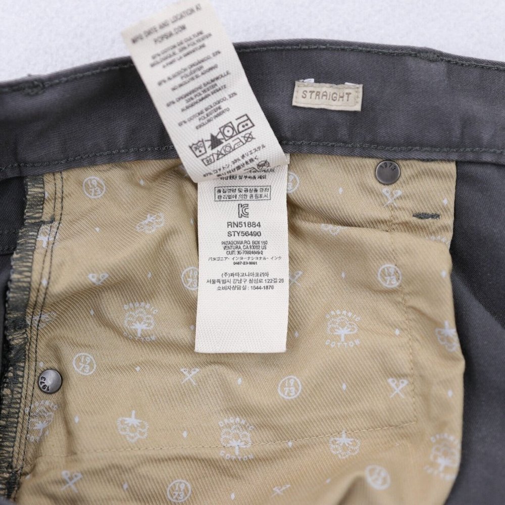 Patagonia Performance Twill Jeans Men's 35 X 30 Forge Gray Straight Iron Clad - Picture 8 of 9